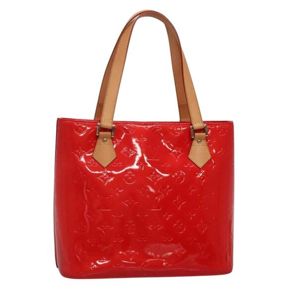 LOUIS VUITTON Monogram Vernis Houston Hand Bag Red M91092 - Picture 1 of 16